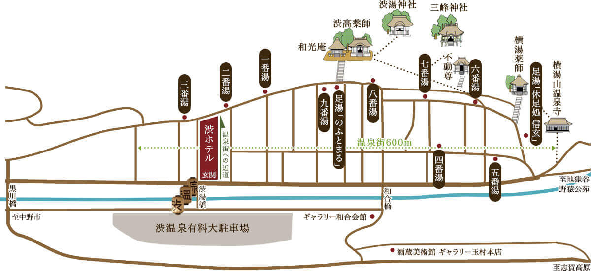 渋温泉マップ
