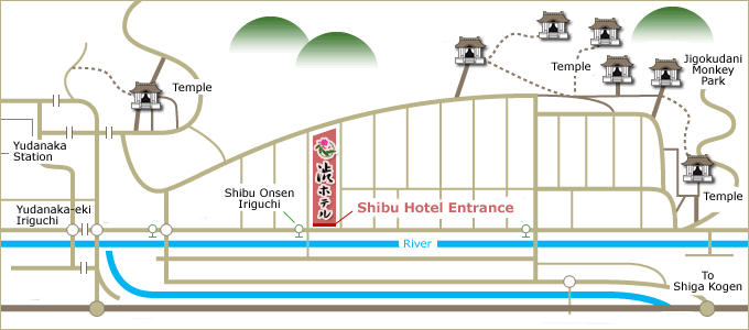 Shibu Onsen Map